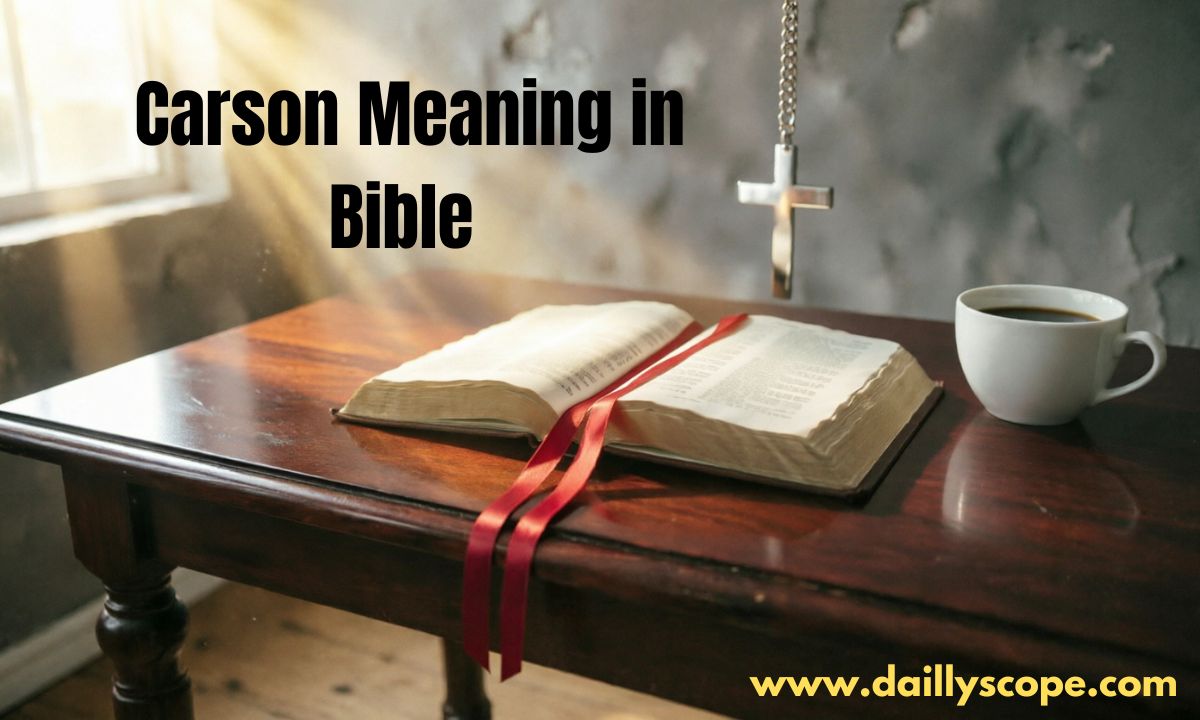 Carson Meaning in Bible