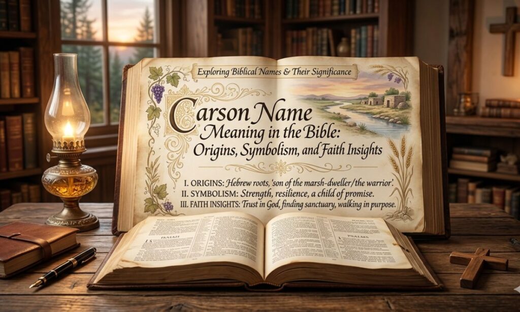 Carson Name Meaning in the Bible Origins, Symbolism, and Faith Insights