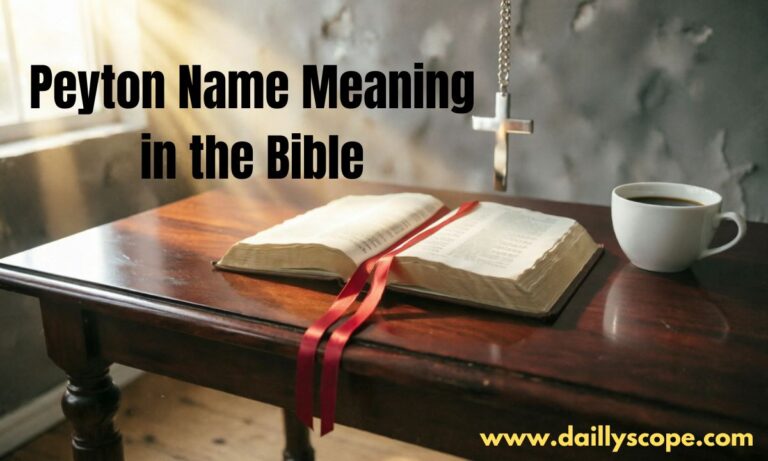 Peyton Name Meaning in the Bible
